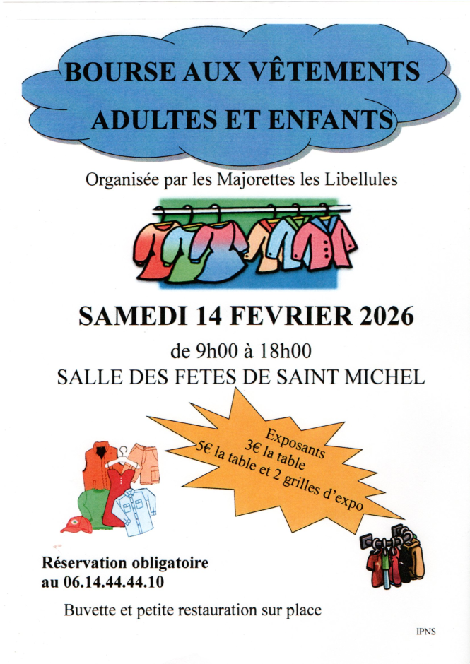 Affiche Bourse vêtements 14 2 26