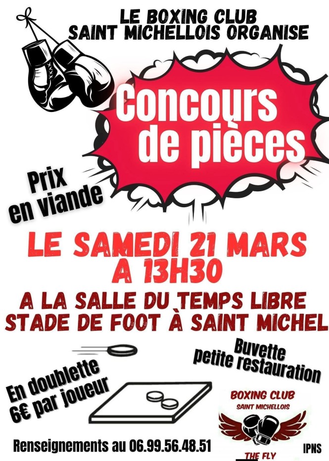 Concours pièces Boxe 21 mars 2026