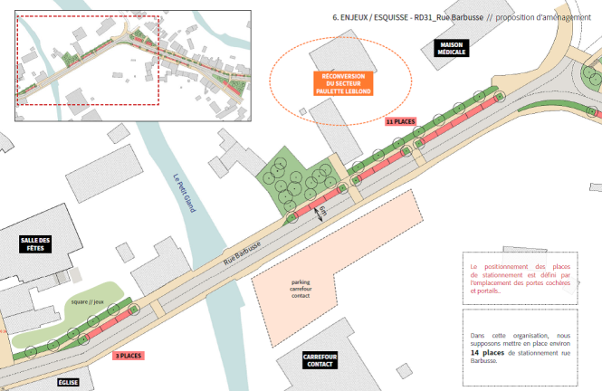Esquisse plan rue Barbusse